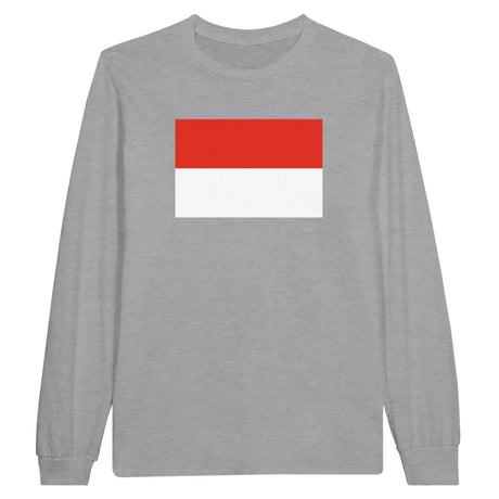 T-shirt à manches longues Drapeau de l'Indonésie - Pixelforma 