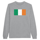 T-shirt à manches longues Drapeau de l'Irlande - Pixelforma 