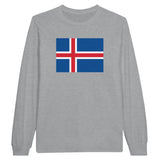 T-shirt à manches longues Drapeau de l'Islande - Pixelforma 