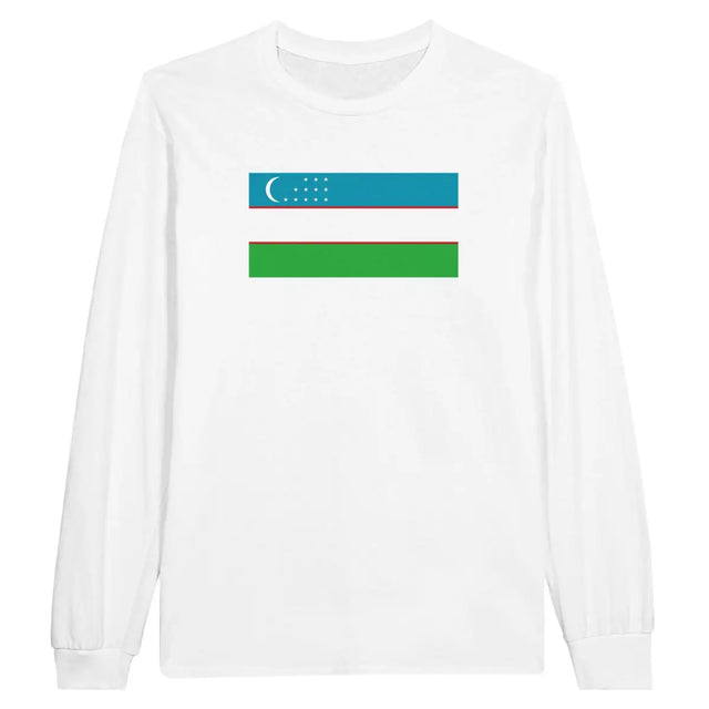 T-shirt à manches longues Drapeau de l'Ouzbékistan - Pixelforma 