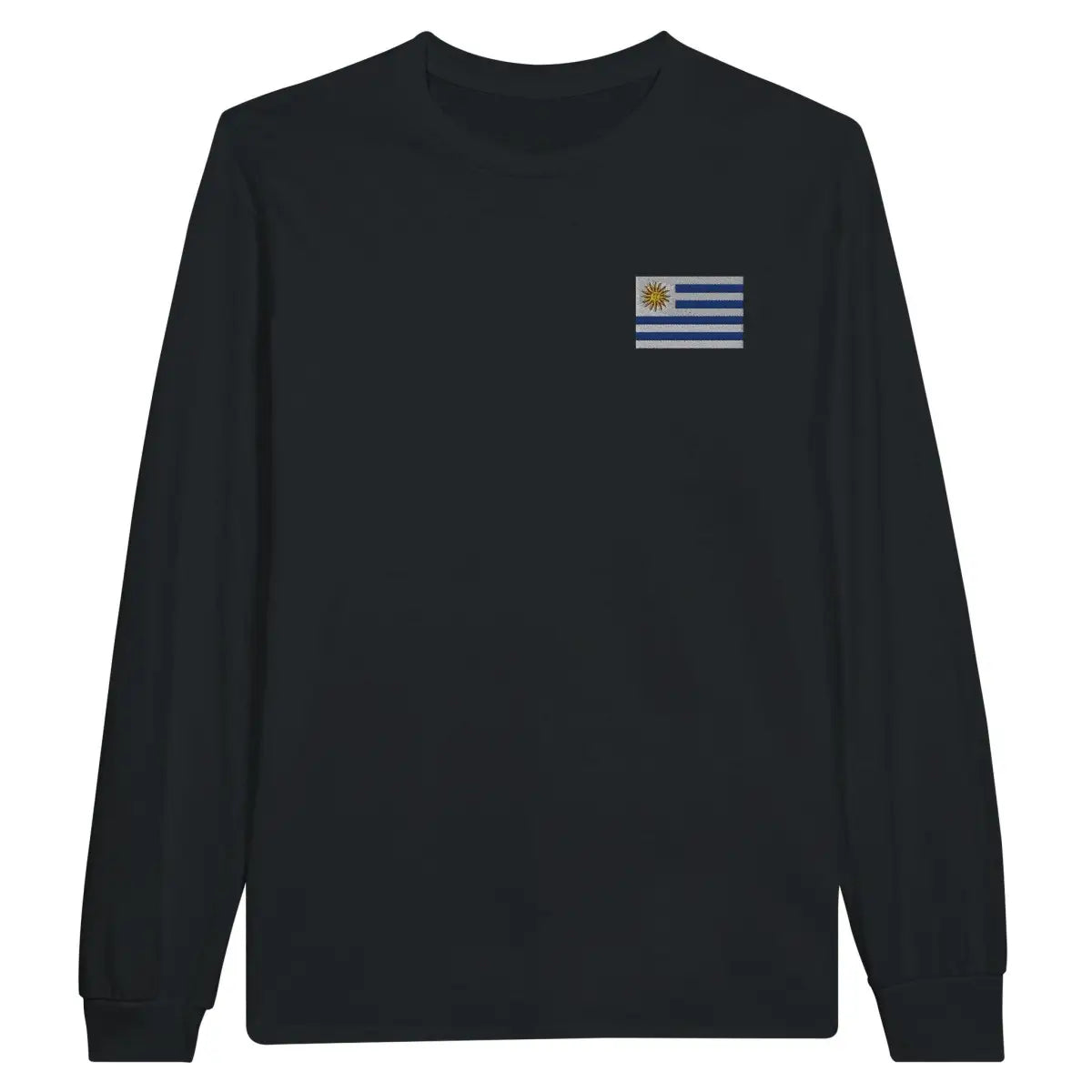 T-shirt à manches longues Drapeau de l'Uruguay en broderie - Pixelforma 