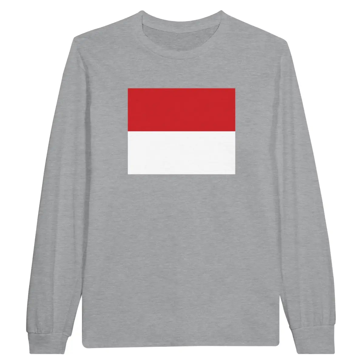 T-shirt à manches longues Drapeau de Monaco - Pixelforma 