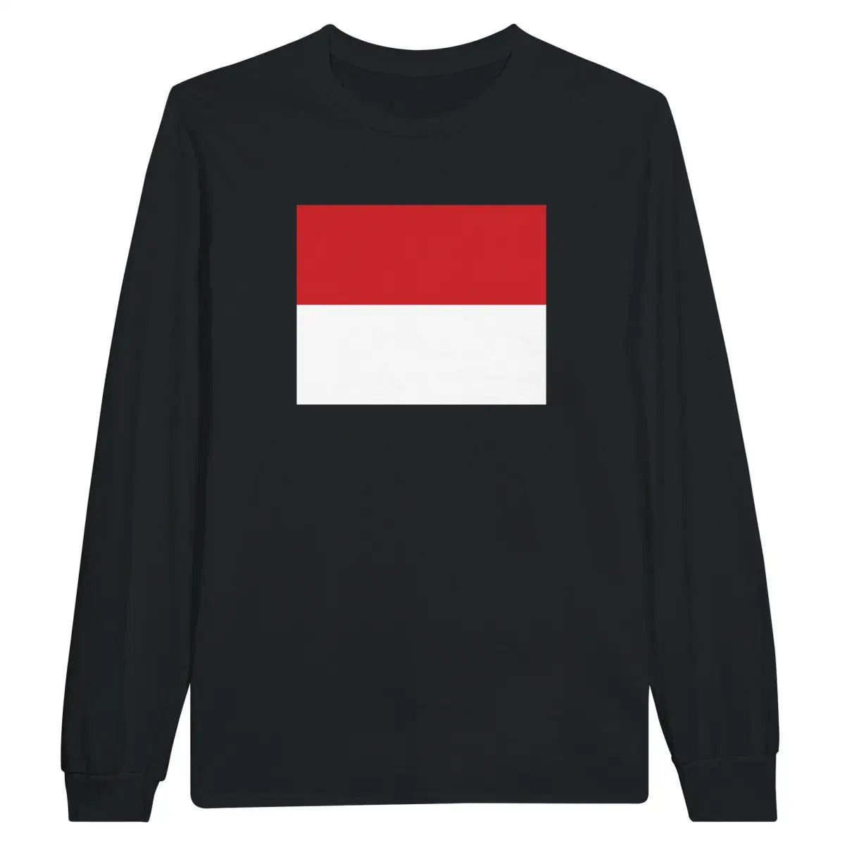 T-shirt à manches longues Drapeau de Monaco - Pixelforma 