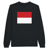 T-shirt à manches longues Drapeau de Monaco - Pixelforma 