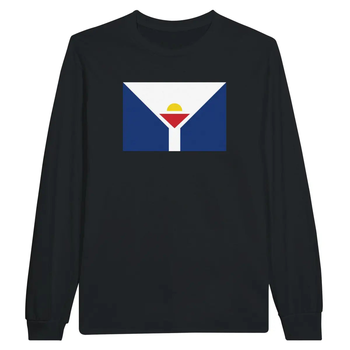 T-shirt à manches longues Drapeau de Saint-Martin antilles française - Pixelforma 