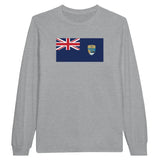 T-shirt à manches longues Drapeau de Sainte-Hélène, Ascension et Tristan da Cunha - Pixelforma 