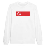 T-shirt à manches longues Drapeau de Singapour - Pixelforma 