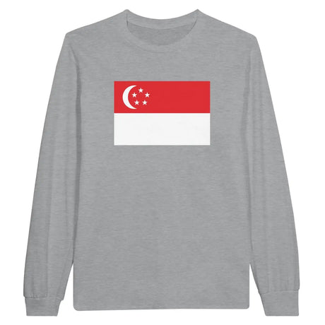 T-shirt à manches longues Drapeau de Singapour - Pixelforma 