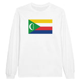 T-shirt à manches longues drapeau des comores - pixelformaflag