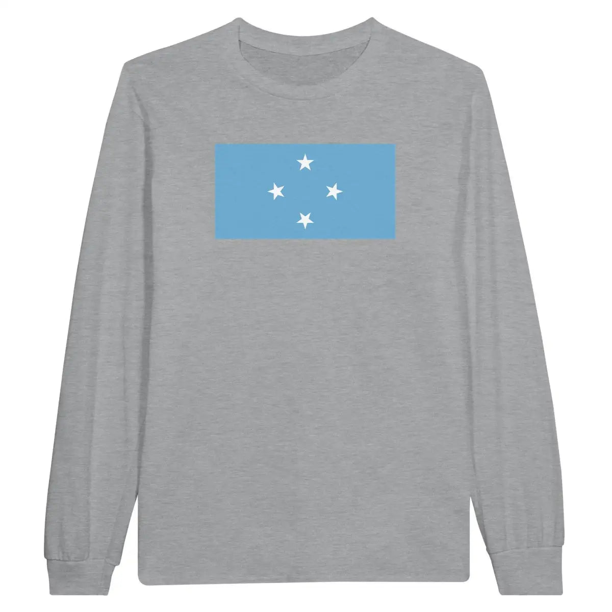 T-shirt à manches longues Drapeau des États fédérés de Micronésie - Pixelforma 