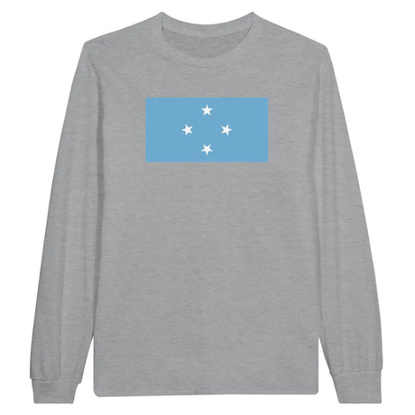 T-shirt à manches longues Drapeau des États fédérés de Micronésie - Pixelforma 