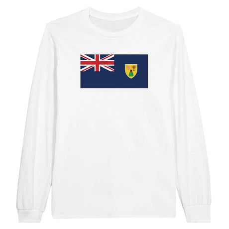 T-shirt à manches longues Drapeau des Îles Turques-et-Caïques - Pixelforma 