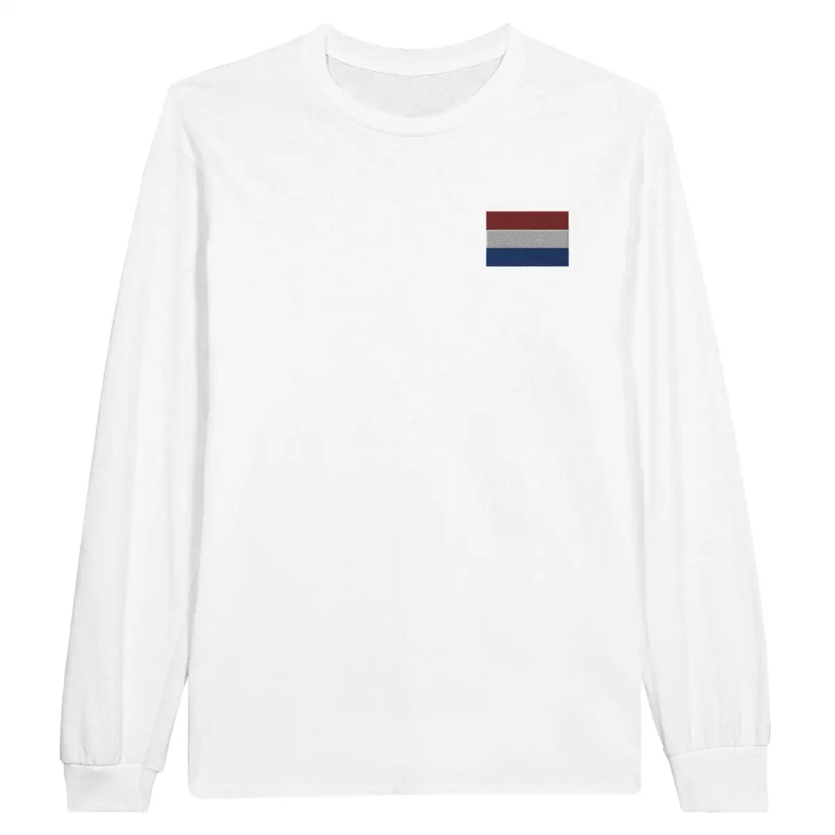 T-shirt à manches longues Drapeau des Pays-Bas en broderie - Pixelforma 