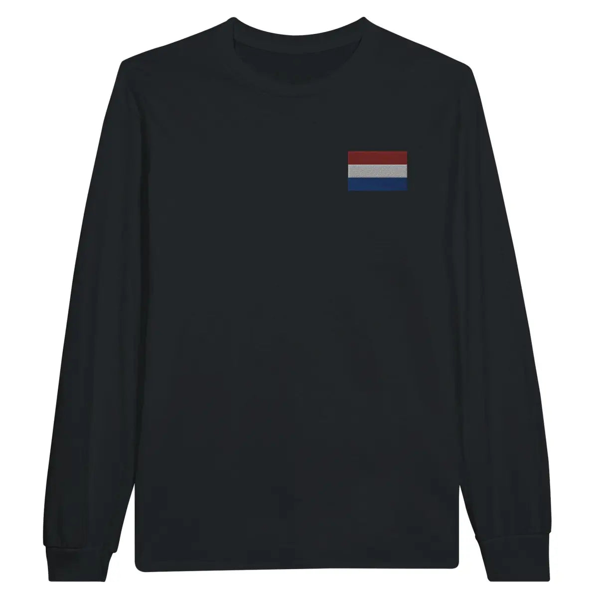 T-shirt à manches longues Drapeau des Pays-Bas en broderie - Pixelforma 