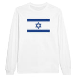 T-shirt à manches longues drapeau d’israël en broderie - pixelforma