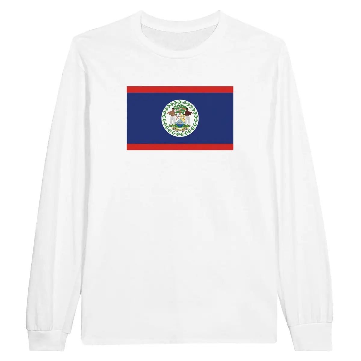 T-shirt à manches longues Drapeau du Belize - Pixelforma 