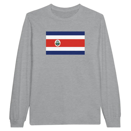 T-shirt à manches longues Drapeau du Costa Rica - Pixelforma 