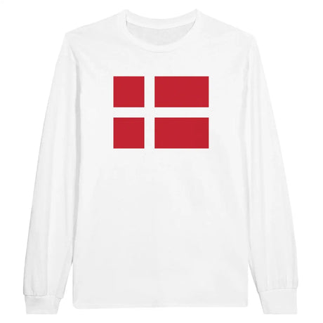 T-shirt à manches longues Drapeau du Danemark - Pixelforma 