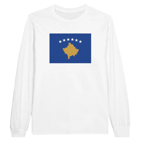 T-shirt à manches longues Drapeau du Kosovo - Pixelforma 