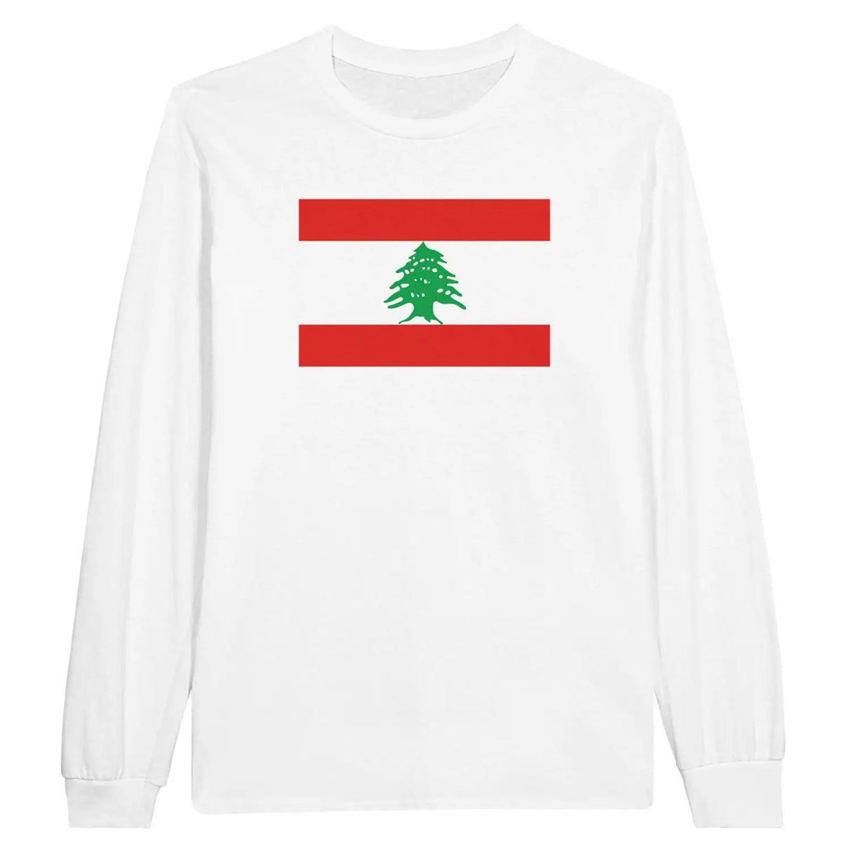 T-shirt à manches longues drapeau du liban - pixelformaflag