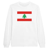 T-shirt à manches longues drapeau du liban - pixelformaflag