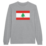 T-shirt à manches longues drapeau du liban - pixelformaflag