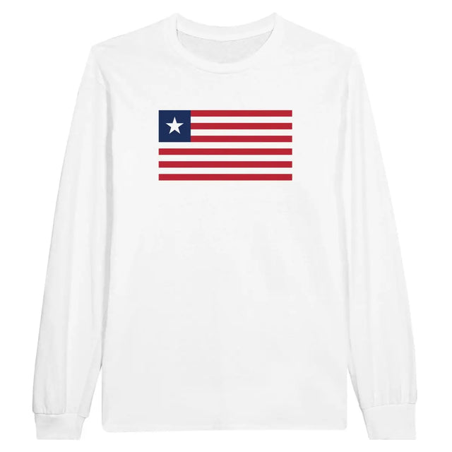 T-shirt à manches longues Drapeau du Liberia - Pixelforma 