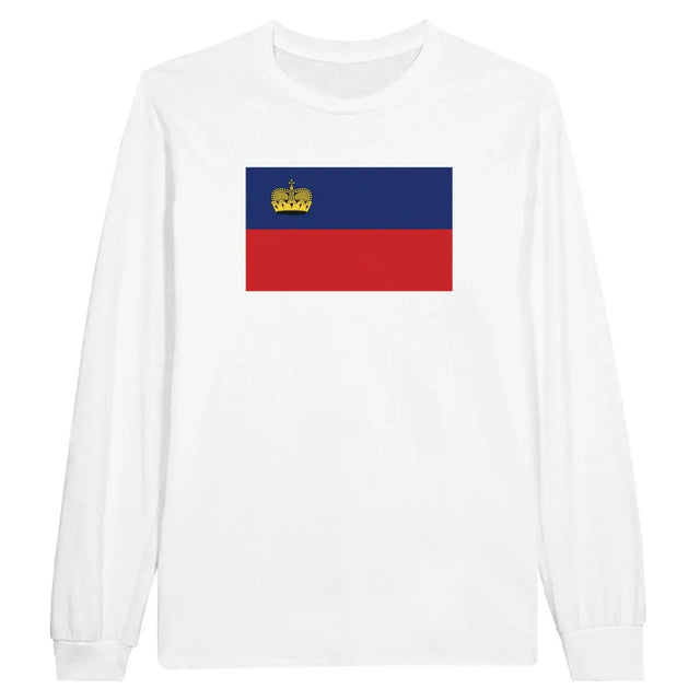 T-shirt à manches longues Drapeau du Liechtenstein - Pixelforma 