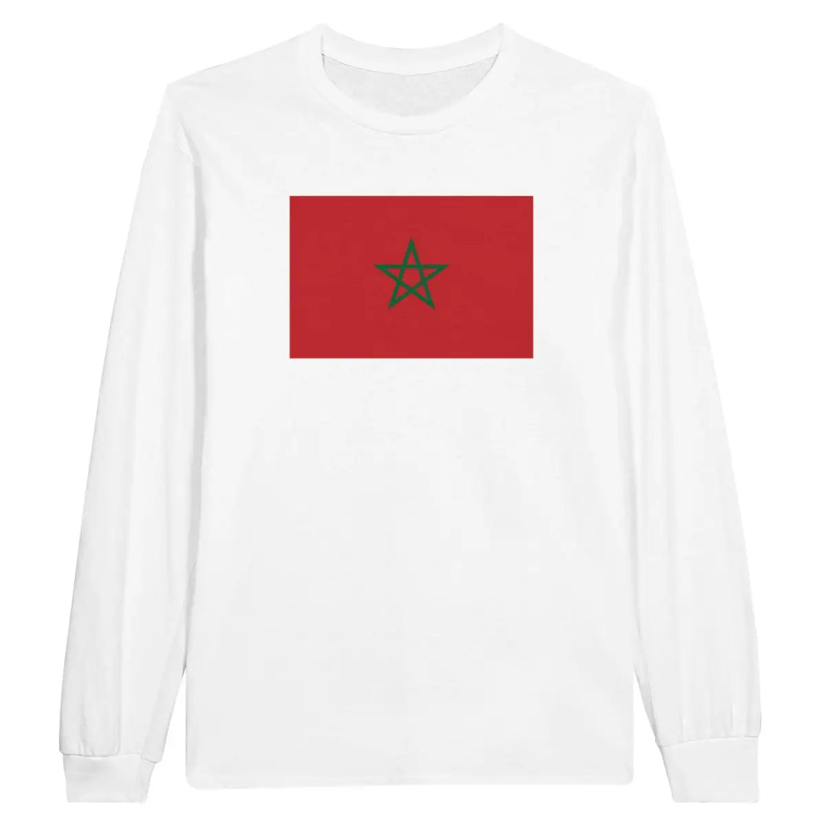 T-shirt à manches longues Drapeau du Maroc - Pixelforma 