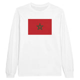 T-shirt à manches longues Drapeau du Maroc - Pixelforma 