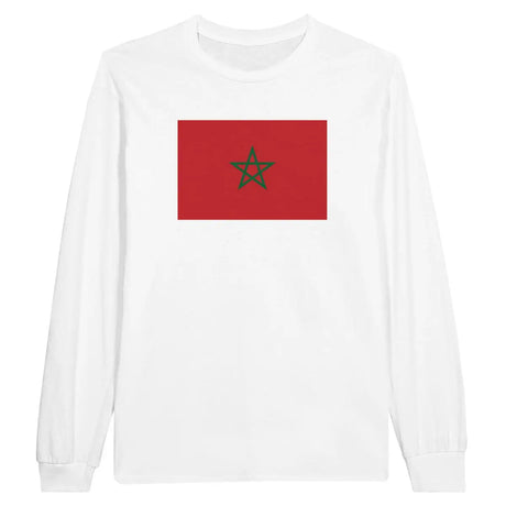 T-shirt à manches longues Drapeau du Maroc - Pixelforma 