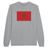 T-shirt à manches longues Drapeau du Maroc - Pixelforma 