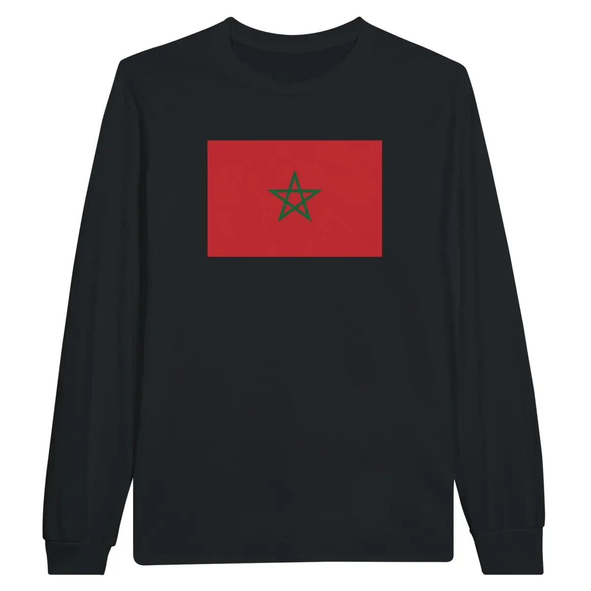 T-shirt à manches longues Drapeau du Maroc - Pixelforma 