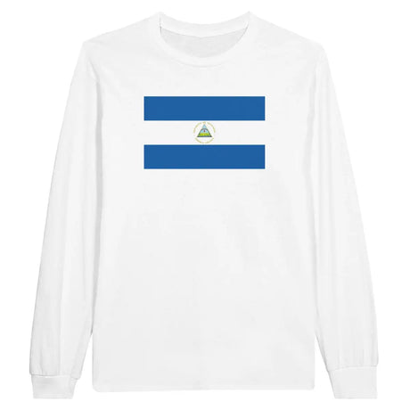 T-shirt à manches longues Drapeau du Nicaragua - Pixelforma 