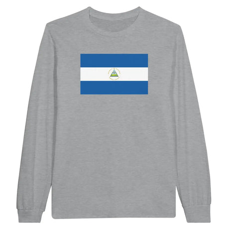 T-shirt à manches longues Drapeau du Nicaragua - Pixelforma 