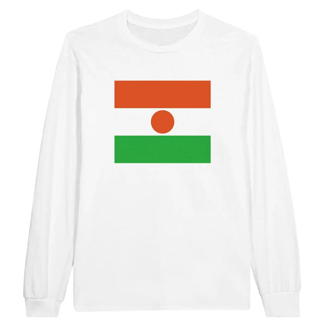 T-shirt à manches longues Drapeau du Niger - Pixelforma 