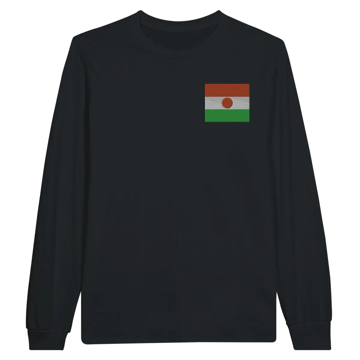 T-shirt à manches longues Drapeau du Niger en broderie - Pixelforma 