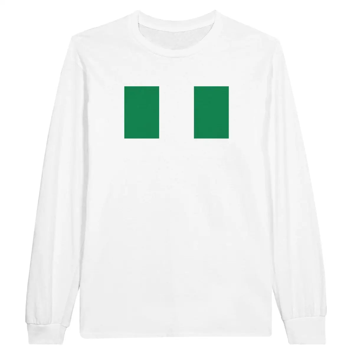 T-shirt à manches longues Drapeau du Nigeria - Pixelforma 