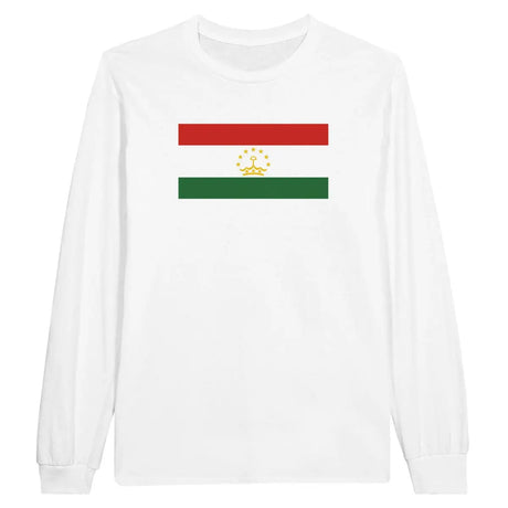 T-shirt à manches longues Drapeau du Tadjikistan - Pixelforma 