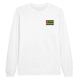 T-shirt à manches longues Drapeau du Togo en broderie - Pixelforma 