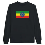 T-shirt à manches longues drapeau éthiopie - pixelforma