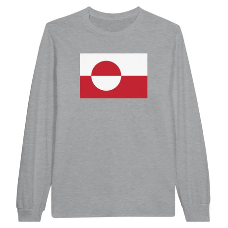 T-shirt à manches longues drapeau groenland - pixelforma