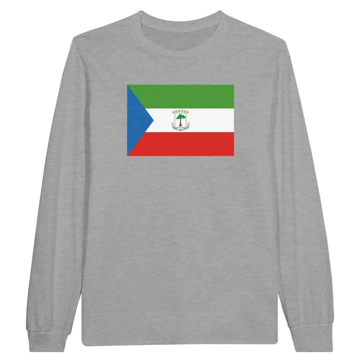 T-shirt à manches longues drapeau guinée équatoriale - pixelforma