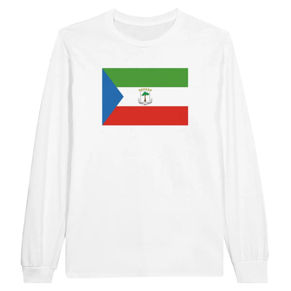 T-shirt à manches longues drapeau guinée équatoriale - pixelforma
