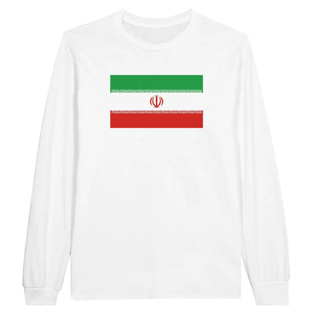 T-shirt à manches longues drapeau iran - pixelforma