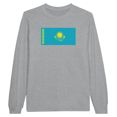 T-shirt à manches longues drapeau kazakhstan - pixelforma
