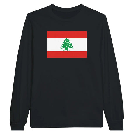 T-shirt à manches longues drapeau liban - pixelforma