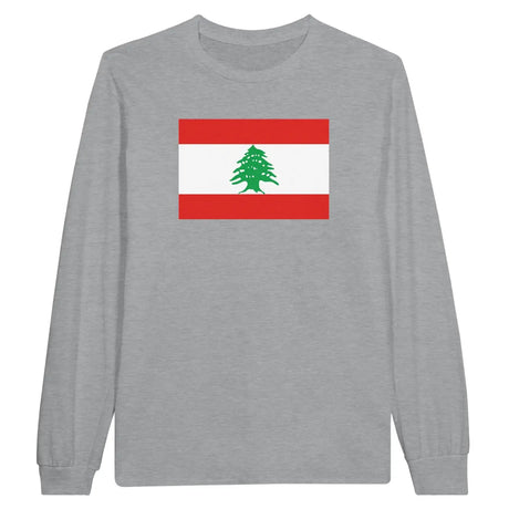 T-shirt à manches longues drapeau liban - pixelforma