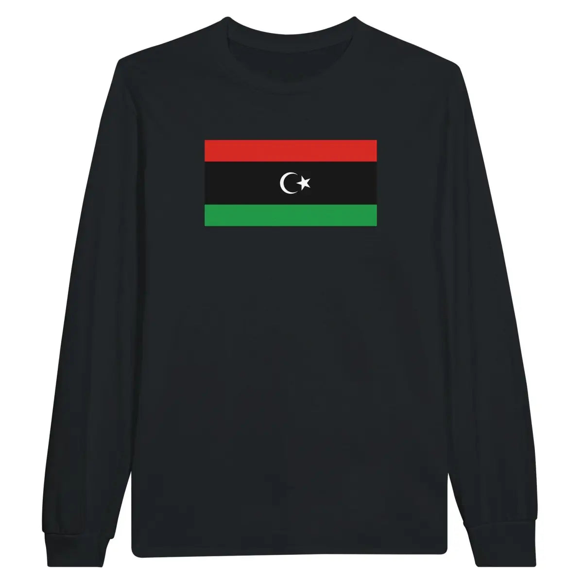 T-shirt à manches longues drapeau libye - pixelforma