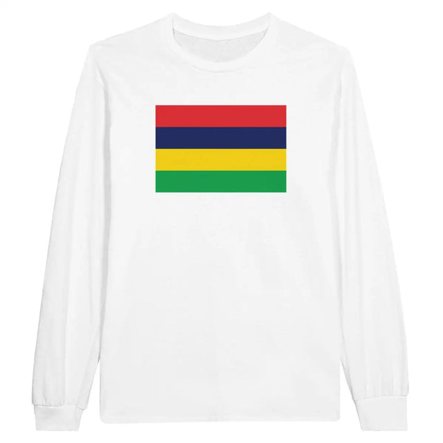 T-shirt à manches longues drapeau maurice - pixelforma